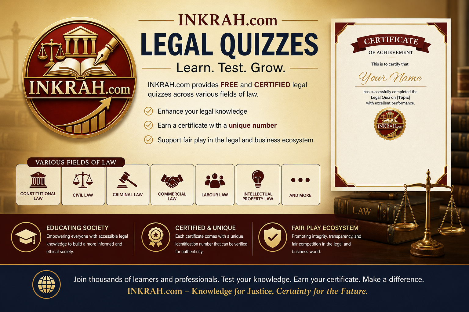 INKRAH Legal Knowledge Quiz Portal